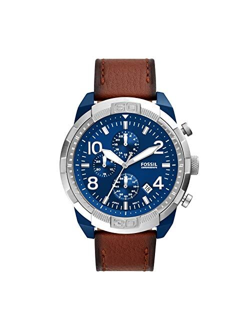 Fossil Bronson Chronograph Leather Watch FS5829