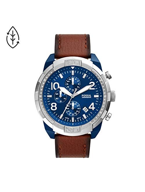 Fossil Bronson Chronograph Leather Watch FS5829