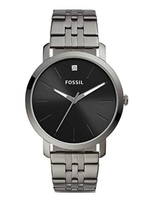 Fossil Lux Luther Three-Hand Smoke Stainless Steel Watch BQ2419