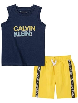 boys 2 Pieces Muscle Shorts Set