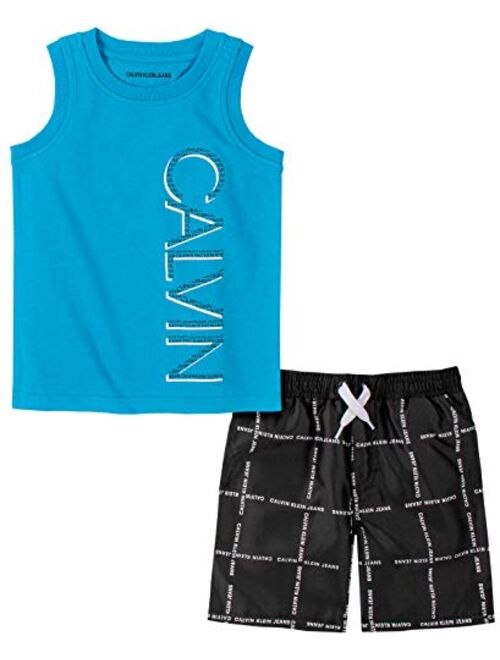 Calvin Klein boys 2 Pieces Muscle Shorts Set