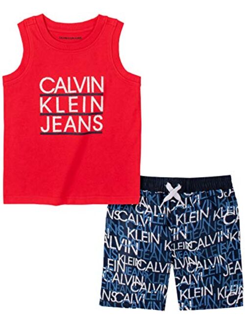 Calvin Klein boys 2 Pieces Muscle Shorts Set