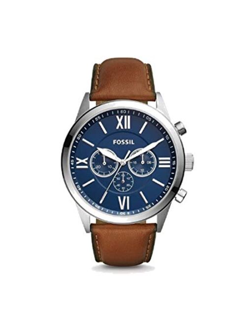 Fossil Flynn Chronograph Brown Leather Watch BQ2125