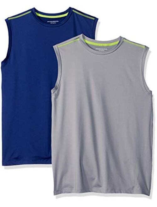 Amazon Essentials Boys' Active Performance Muscle Tank Tops