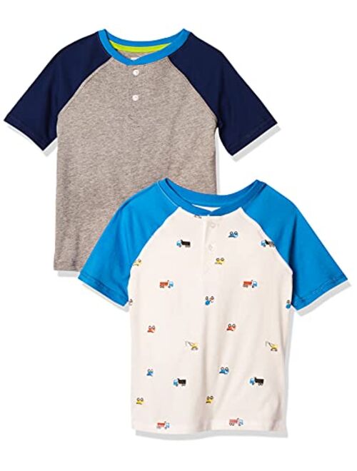 Amazon Essentials Boys' Short-Sleeve Henley T-Shirts