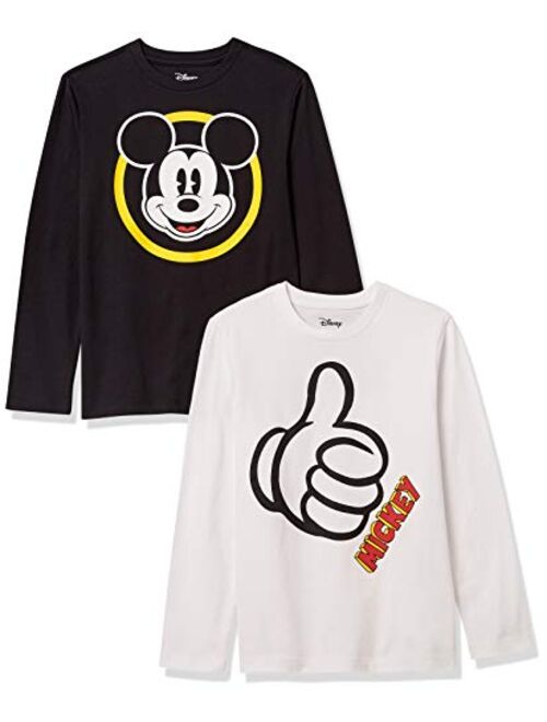 Amazon Essentials Boys' Disney Star Wars Marvel 2-Pack Long-Sleeve T-Shirt Tops