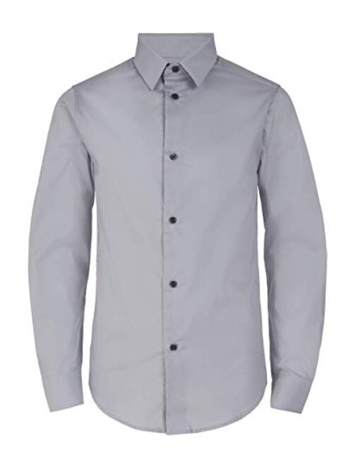 Calvin Klein Boys' Slim Fit Button Down Dress Shirt