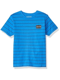 Boys' Short Sleeve Stripe Crew Neck