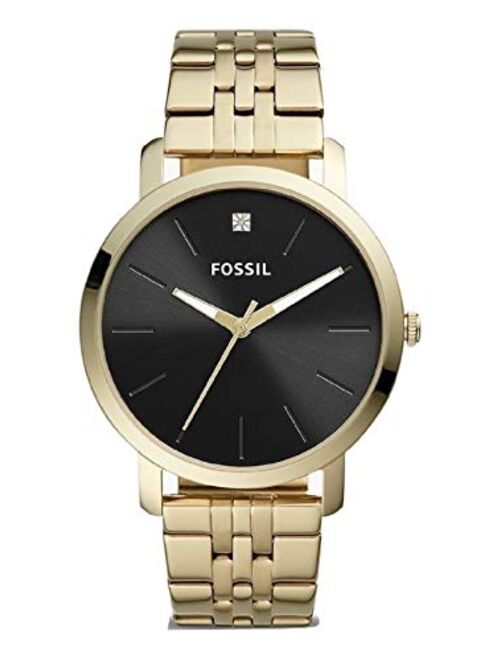 Fossil Lux Luther Three-Hand Gold-Tone Stainless Steel Watch BQ2416