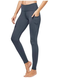 FitsT4 Women's High Waisted Fleece Lined Warm Thermal Legging Tights Winter Yoga Pants with Pockets