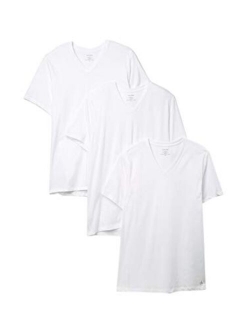 Men`s Cotton Classic Fit V Neck T Shirts 3 Pack