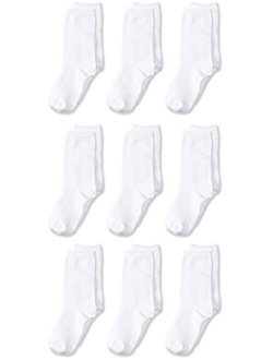 Boys' Uniform Light-Weight Cotton Crew Dress Socks