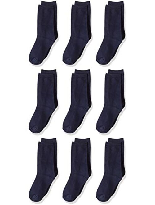 Amazon Essentials Boys' Uniform Light-Weight Cotton Crew Dress Socks