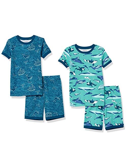 Amazon Essentials Boys' Snug-fit Cotton Pajamas Sleepwear Sets