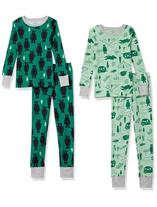 Amazon Essentials Boys' Snug-fit Cotton Pajamas Sleepwear Sets