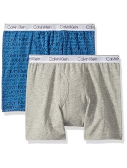 Boys' Little Ck Cotton Assorted Boxer Briefs Underwear, 2 Pack