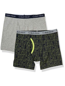 Boys' Little Ck Cotton Assorted Boxer Briefs Underwear, 2 Pack