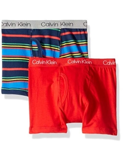 Boys' Little Ck Cotton Assorted Boxer Briefs Underwear, 2 Pack