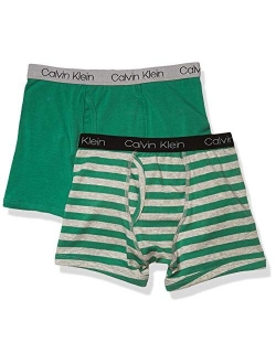 Boys' Little Ck Cotton Assorted Boxer Briefs Underwear, 2 Pack