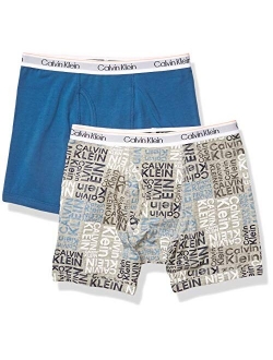 Boys' Little Ck Cotton Assorted Boxer Briefs Underwear, 2 Pack