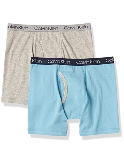 Boys' Little Ck Cotton Assorted Boxer Briefs Underwear, 2 Pack