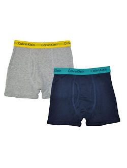 Little/Big Boys' Assorted Boxer Briefs (Pack of 2) (Navy/Teal/Gray/Yellow)