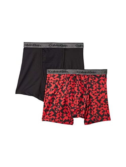 Calvin Klein Boys' Kids Performance Boxer Brief Underwear, Multipack