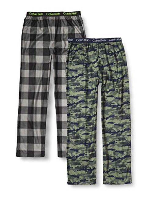 Calvin Klein Boys Sleepwear Super Soft Brushed Micro Pajama Pant, 2 Pack