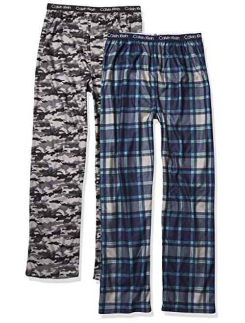 Calvin Klein Boys Sleepwear Super Soft Brushed Micro Pajama Pant, 2 Pack