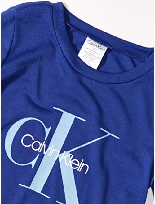 Calvin Klein Boys' Long Sleeve Tee & Plaid Jogger Pajama Set