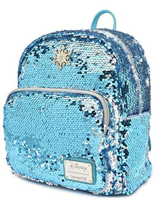 Loungefly x Disney Frozen Elsa Reversible Sequin Mini Backpack