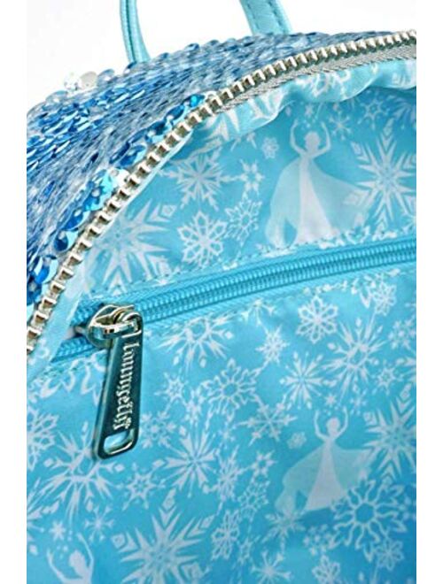 Loungefly x Disney Frozen Elsa Reversible Sequin Mini Backpack