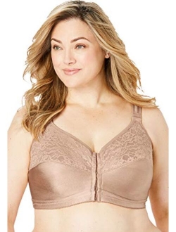 Comfort Choice Women's Plus Size The Easy Enhancer&Reg Cotton Posture Corrector Bra