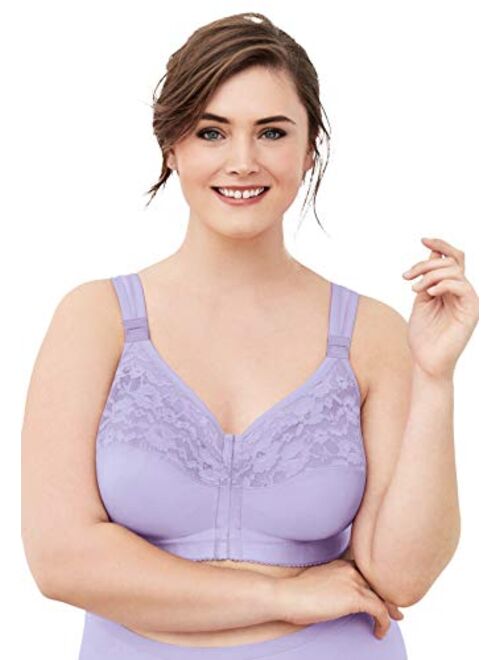 Comfort Choice Women's Plus Size The Easy Enhancer&Reg Cotton Posture Corrector Bra