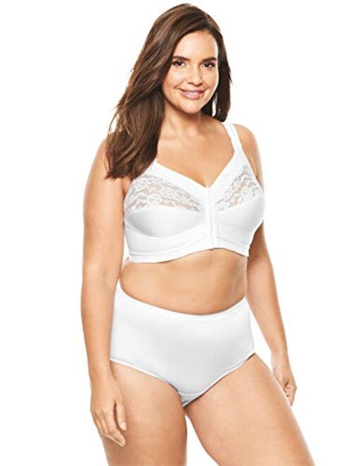 Comfort Choice Women's Plus Size The Easy Enhancer&Reg Cotton Posture Corrector Bra