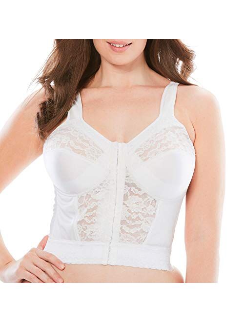 Comfort Choice Women's Plus Size Easy Enhancer&Reg Wireless Longline Posture Corrector Bra