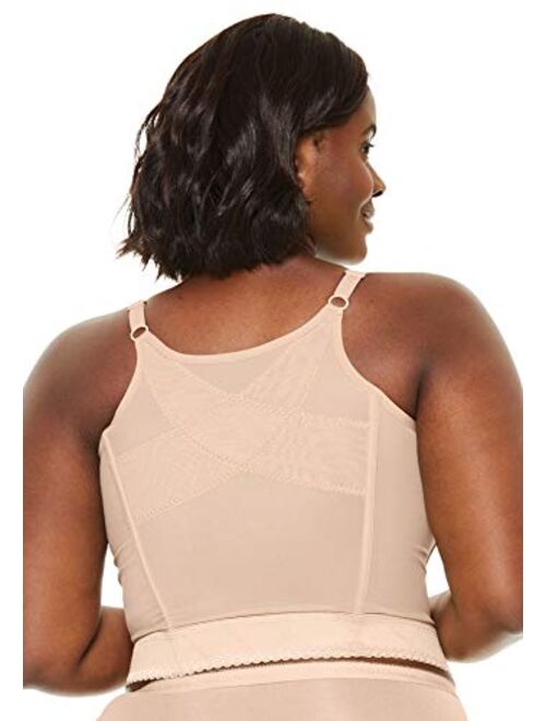 Comfort Choice Women's Plus Size Easy Enhancer&Reg Wireless Longline Posture Corrector Bra