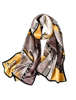 100% Mulberry Silk Long Scarf for Women Large Shawls for Headscarf and Neck- Oblong Hair Wraps with Gift Packed