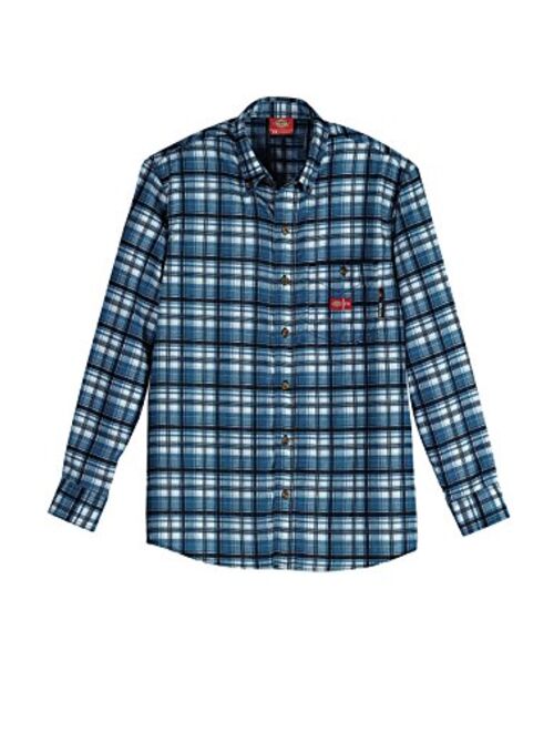 Dickies Men's Flame-Resistant Long Sleeve Plaid Shirt