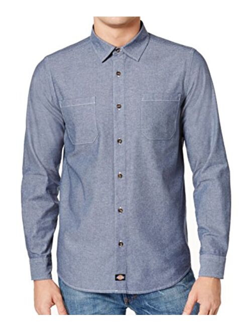 Dickies Mens Slim Fit Casual Button-Down Shirt