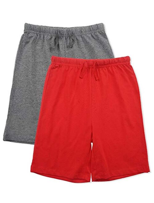 Kid Nation Kids Unisex 100% Cotton Casual Pull on Shorts for Boys and Girls 4-12 Years