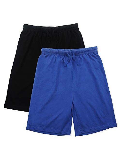 Kid Nation Kids Unisex 100% Cotton Casual Pull on Shorts for Boys and Girls 4-12 Years