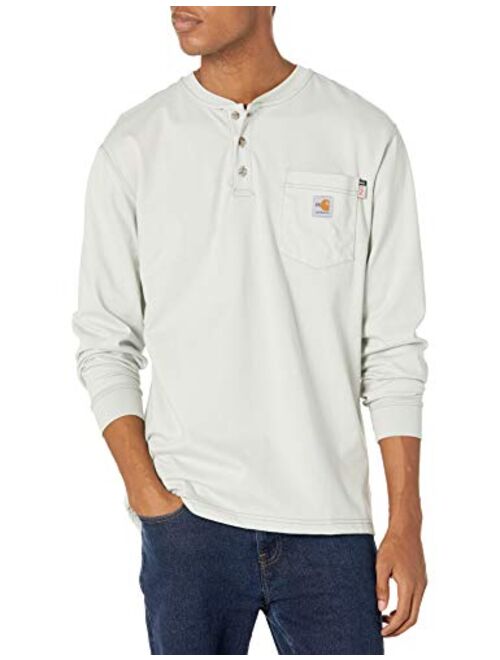 Carhartt Men's Big & Tall Flame Resistant Force Cotton Long Sleeve Henley