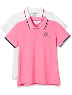 Unisex Kids Short Sleeve Performance Polo Shirt for Boys and Girls 4-12 Years