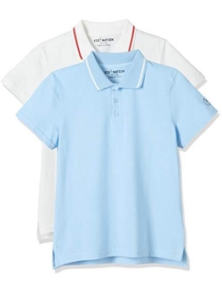 Unisex Kids Short Sleeve Performance Polo Shirt for Boys and Girls 4-12 Years