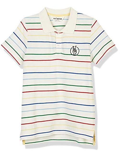 Kid Nation Unisex Kids Short Sleeve Performance Polo Shirt for Boys and Girls 4-12 Years