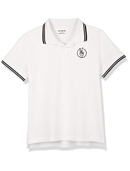 Kid Nation Unisex Kids Short Sleeve Performance Polo Shirt for Boys and Girls 4-12 Years