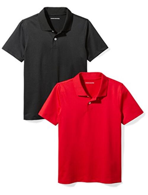 Amazon Essentials Boys' Active Performance Polo Shirts