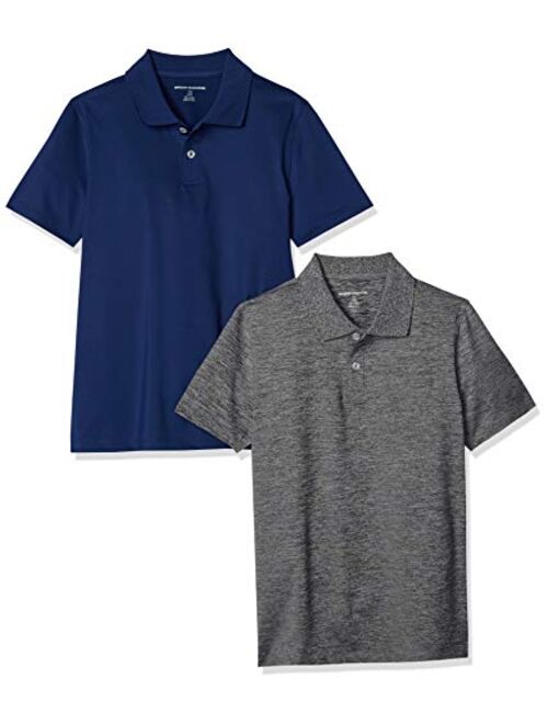 Amazon Essentials Boys' Active Performance Polo Shirts