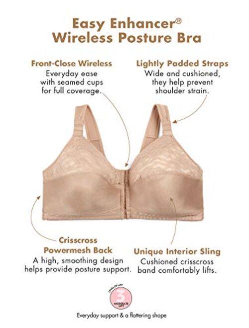 Comfort Choice Women's Plus Size Easy Enhancer Front Close